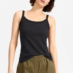 Everlane black cotton cami